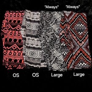 Four (4) very soft! Patterned Leggings